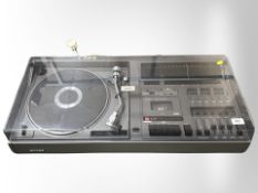 A Sharp Stereo Music Centre with automatic turntable, with lead.
