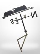 A metal weather vane