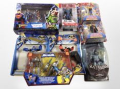 Boxed action figures including DC Eaglemoss Masterpiece collection, Superman,