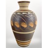 A Denby earthenware vase, height 35cm.