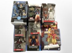 A group of Hasbro and McFarlane Toys action figures including Marvel and DC.