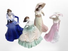 Three Coalport Ladies of Fashion figures, 'Vicky', 'Silken Lady' and 'Anne',