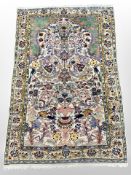 An Isfahan prayer rug, central Iran,
