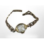 A lady's Oris wristwatch with 9ct gold bracelet.