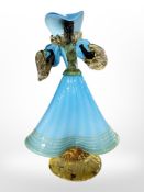 A Murano glass figure of a dancer, height 37cm.