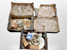 A pallet of assorted crystal, ceramic,