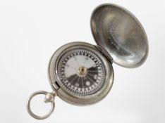 A Short and Mason Ltd compass with military broad arrow stamp and dated 1916, diameter 44mm.