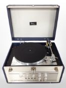 A Fal Phase 50 Mk III containing a gold ring Lenco 72 stereo transcription turntable.