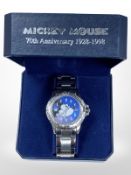 A Disney Selection Mickey Mouse Anniversary wristwatch in retail box