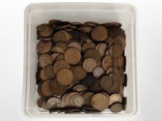 A large quantity of British pre-decimal copper coins.