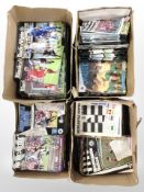 Four boxes containing a large quantity of Newcastle United football programmes circa 1990s/2000s.