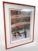 A colour print, 'The Recital, 1986', Carlos Nedal, limited edition 11 of 100, signed in pencil,