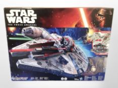 A Hasbro Star Wars The Force Awakens Millennium Falcon model,