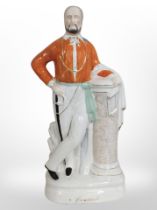 A Victorian Staffordshire figure (restored), height 49cm.