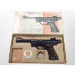 A Hammerli Single CO2-powered air pistol, in box.