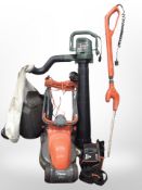 A Flymo electric mower,