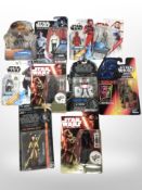 A group of Hasbro and Kenner Star Wars figurines boxed