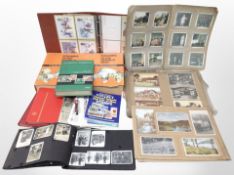 A box of Stanley Gibbons stamp catalogues, 1979 and 1981, together with several further albums,
