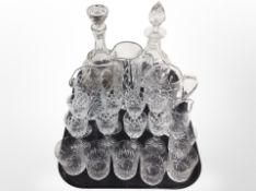 A set of six Edinburgh crystal tumblers, together with further drinking glasses, jugs,
