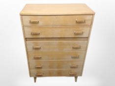 A Lebus oak six drawer chest,
