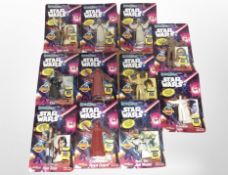Eleven Just Toys Bend-ems Star Wars figures, all boxed.