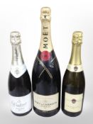 A magnum bottle of Moët & Chandon imperial brut champagne, further bottle of Rosé,