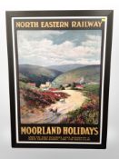 A reproduction North Eastern Railway poster,