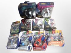 A group of Spin Master League of Legends figures, Thunderbird toys, all boxed.