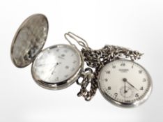 A contemporary Sekonda open-faced pocket watch, and a further full hunter example.