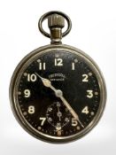 An Ingersoll Defiance military-style pocket watch.