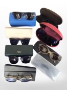 Several pairs of sunglasses including Dior, Mulberry, Tom Ford, etc.