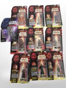 Ten Hasbro Star Wars Episode I and other figures, all boxed.