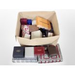 A collection of jewellery and watch boxes,