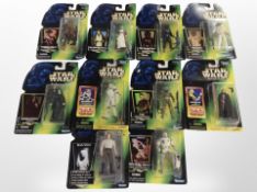 Ten Kenner Star Wars figurines, boxed.