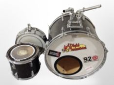 A Remo bass drum and two further drums.