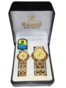 A Ricardo Gent's and Lady's watch set