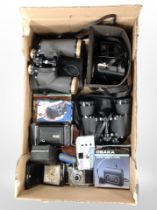 A group of binoculars including Tasco 16X50, Turners 10X50 binoculars,