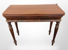 A 19th century continental mahogany tea table,