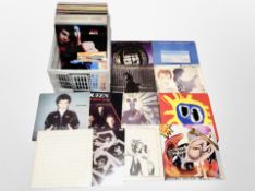 A good collection of vinyl LP records and 45 singles, including David Bowie, Dire Straits,