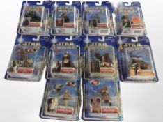 Ten Hasbro Star Wars figurines, boxed.