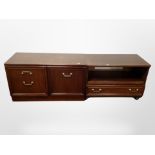 Two G Plan mahogany low storage units,