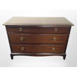 A Stag three drawer chest,