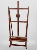 An early 20th century pine artist's easel,