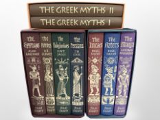 Three Folio Society book sets in slip covers, all concerning ancient civilisations.