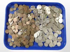 A collection of Victorian and later British coins, crowns, etc.