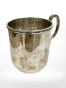 A George V silver mug, Walker & Hall, Sheffield 1930,