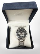 A gent's stainless steel Rotary quartz wristwatch,