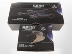 Two Eaglemoss Hero Collector Star Trek Discovery model ships,