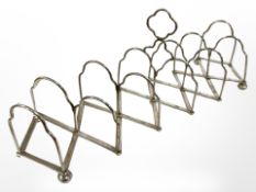 A 19th century EPNS expanding toast rack, height 11.