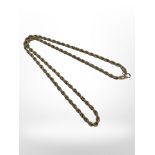 A 9ct gold rope-twist necklace, length 50cm CONDITION REPORT: 7.